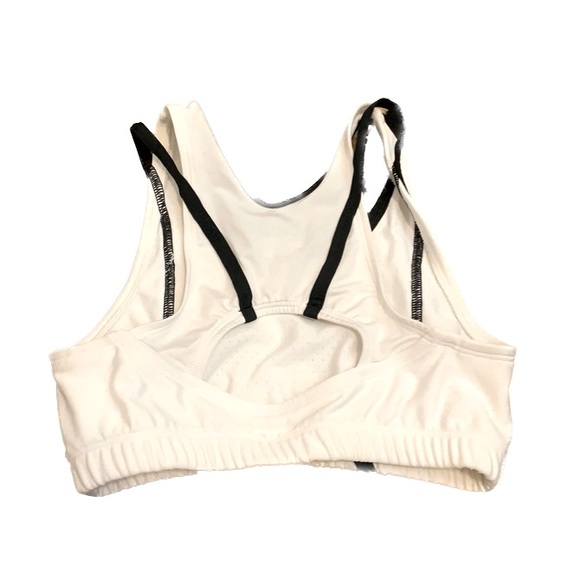 Under Armour White and Black Mid Keyhole Sports Bra, Women’s Size Large. - Picture 3 of 4